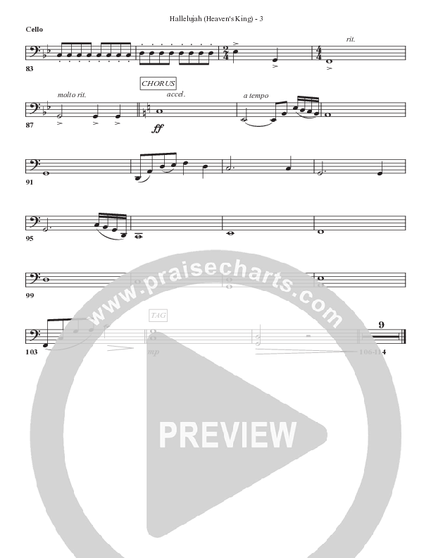 Hallelujah (Heaven’s King) Cello (Bell Shoals Music)