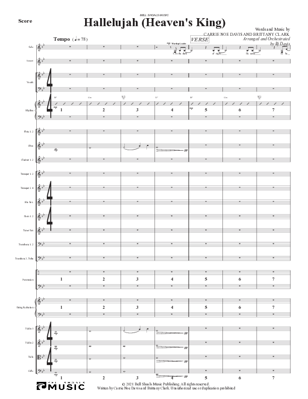 Hallelujah (Heaven’s King) Conductor's Score (Bell Shoals Music)