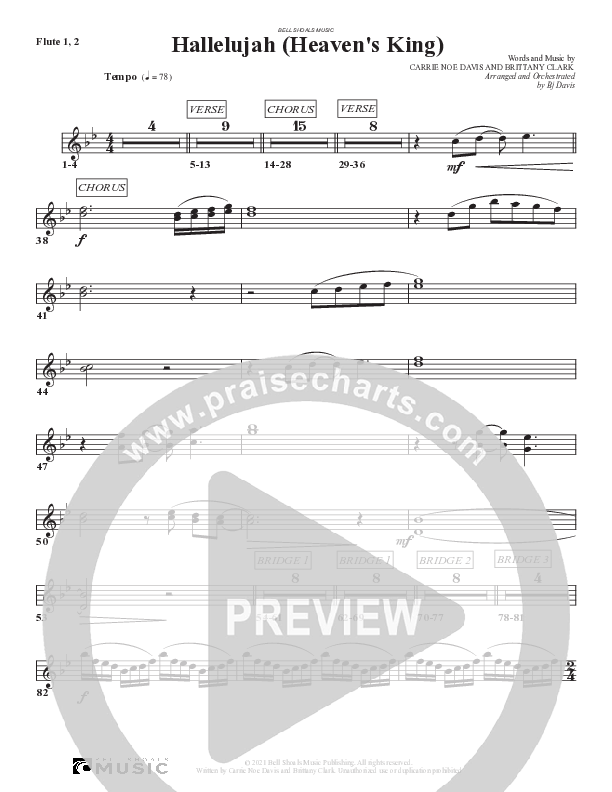 Hallelujah (Heaven’s King) Flute 1/2 (Bell Shoals Music)