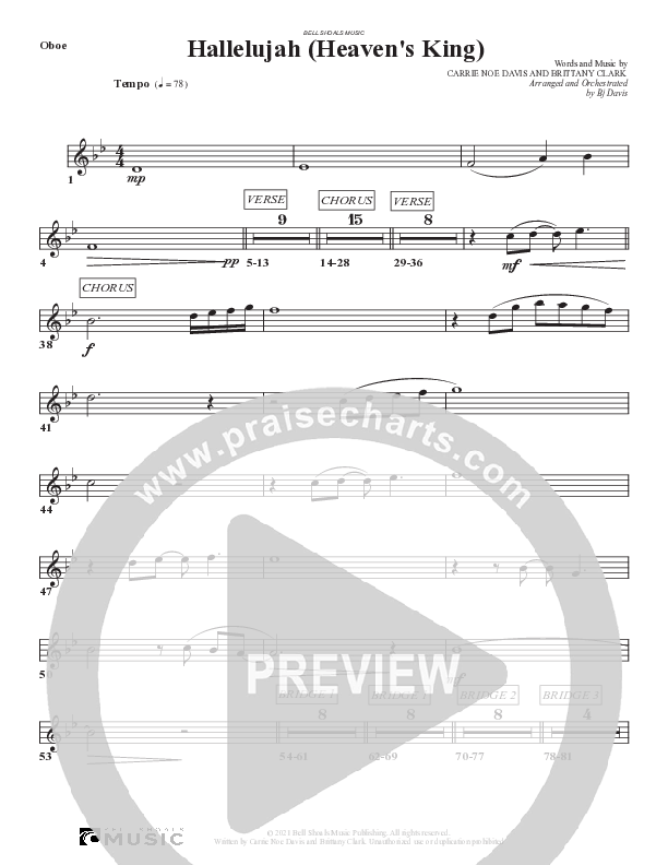 Hallelujah (Heaven’s King) Oboe (Bell Shoals Music)