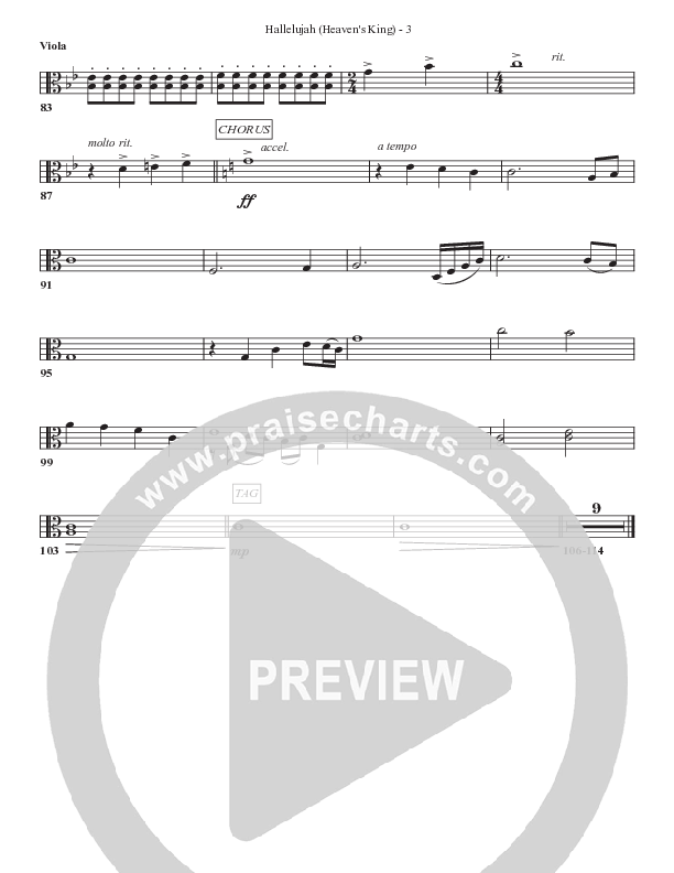 Hallelujah (Heaven’s King) Viola (Bell Shoals Music)
