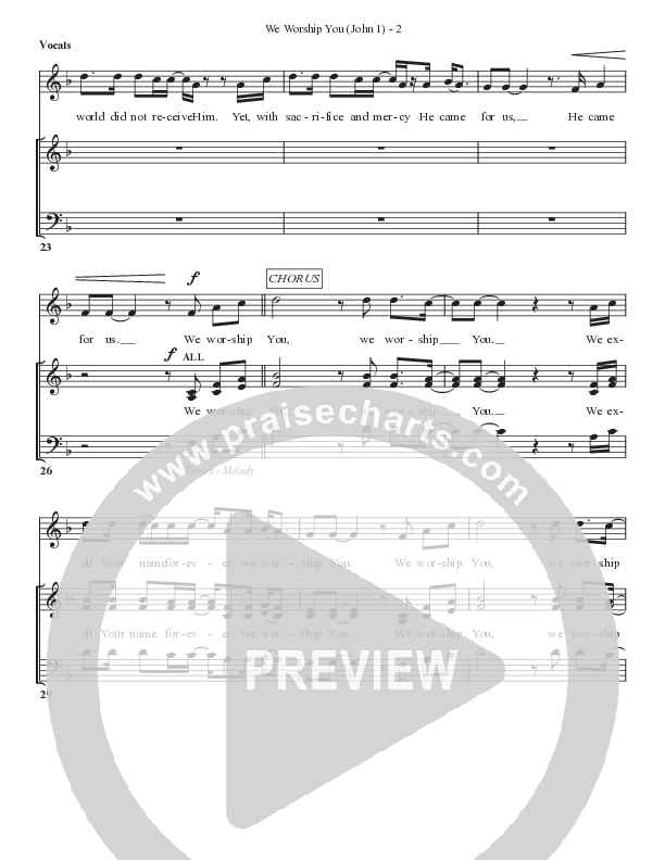 We Worship You (John 1) Choir Sheet (SATB) (Bell Shoals Music)