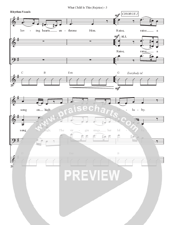 What Child Is This (Rejoice) Lead Sheet (SAT) (Bell Shoals Music)