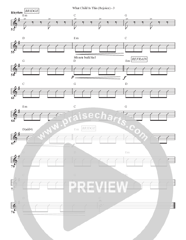 What Child Is This (Rejoice) Rhythm Chart (Bell Shoals Music)