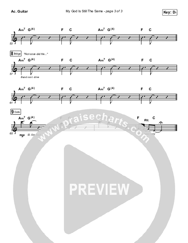 My God Is Still The Same Acoustic Guitar (Sanctus Real)