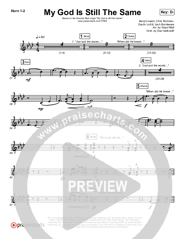 My God Is Still The Same Brass Pack (Sanctus Real)