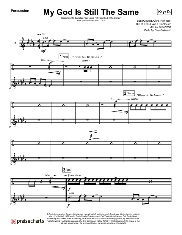 My God Is Still The Same Percussion (Sanctus Real)