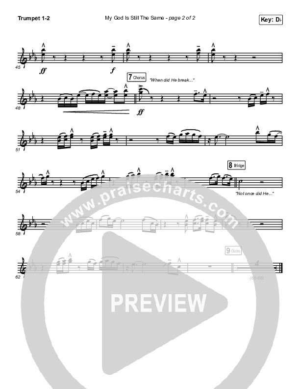 My God Is Still The Same Trumpet 1,2 (Sanctus Real)