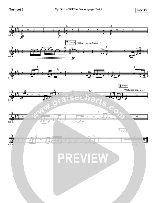 My God Is Still The Same Trumpet 3 (Sanctus Real)