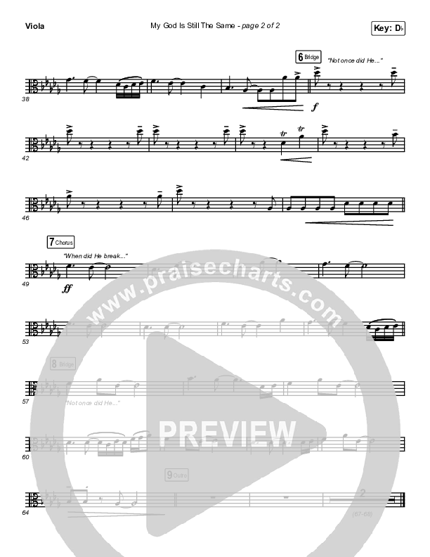 My God Is Still The Same Viola (Sanctus Real)