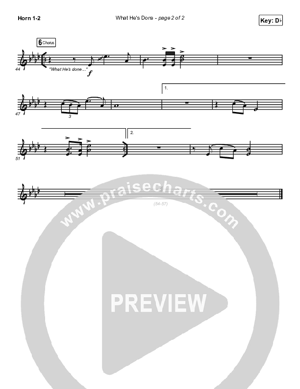 What He's Done (Studio) Brass Pack (Passion / Kristian Stanfill / Tasha Cobbs Leonard / Anna Golden)