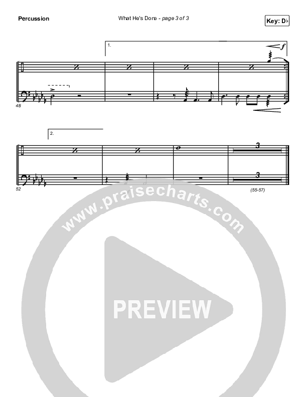 What He's Done (Studio) Percussion (Passion / Kristian Stanfill / Tasha Cobbs Leonard / Anna Golden)