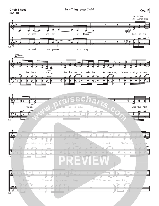 New Thing Choir Vocals (SATB) (Passion / Melodie Malone)