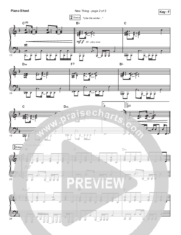 New Thing Piano Sheet (Passion / Melodie Malone)