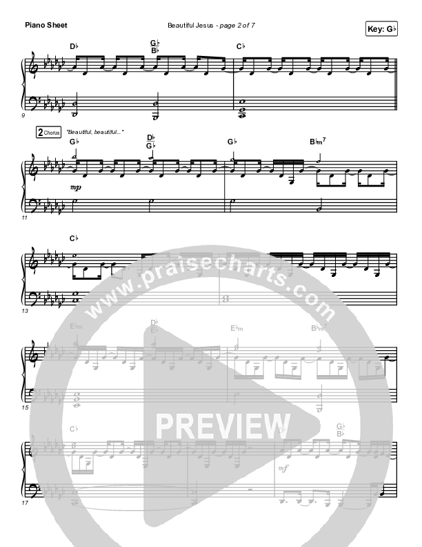 Beautiful Jesus Piano Sheet (Passion / Chidima)