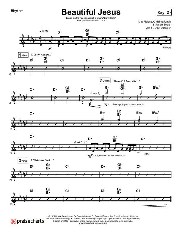 Beautiful Jesus Rhythm Chart (Passion / Chidima)