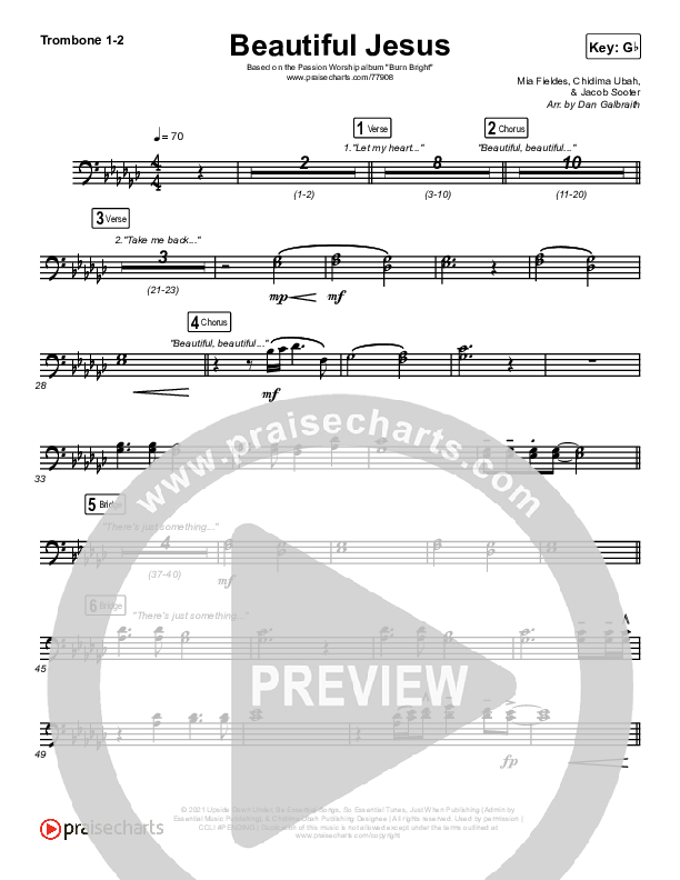 Beautiful Jesus Trombone 1/2 (Passion / Chidima)