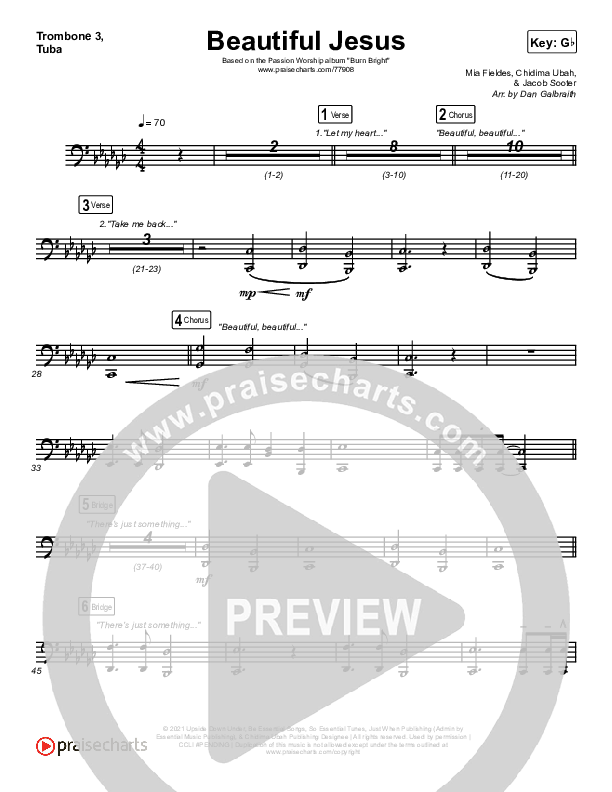 Beautiful Jesus Trombone 3/Tuba (Passion / Chidima)