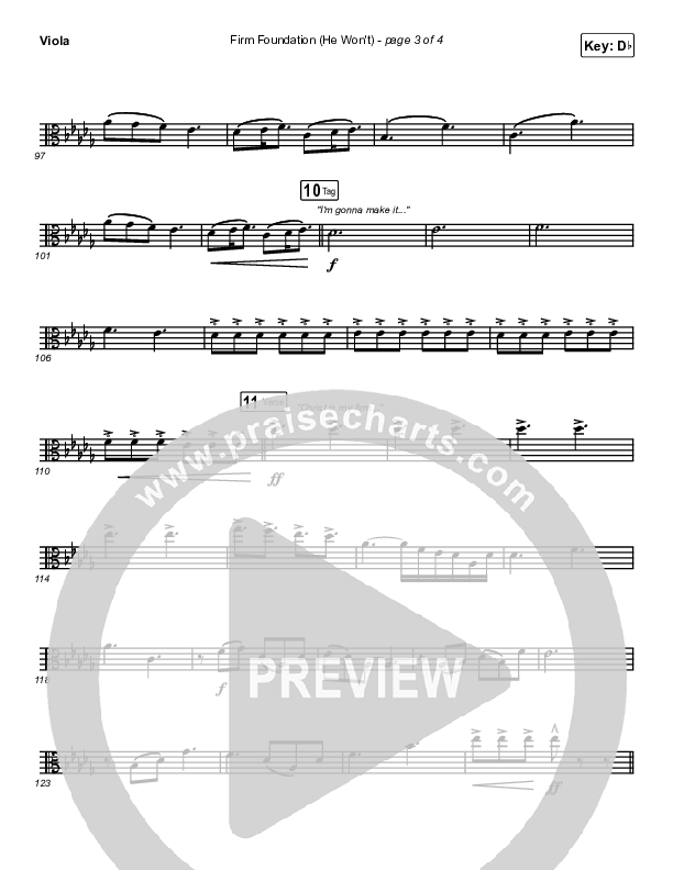 Firm Foundation (He Won't) (Live) Viola (Cody Carnes / Chandler Moore / Maverick City Music)