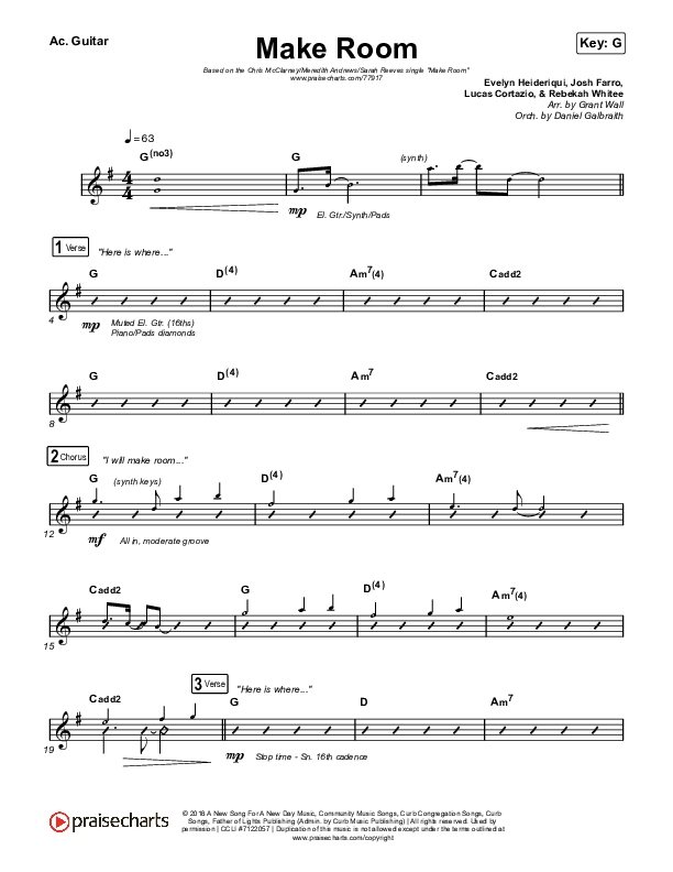 Make Room Acoustic Guitar (Meredith Andrews / Sarah Reeves / Chris McClarney)