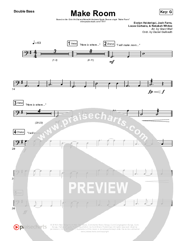 Make Room String Bass (Meredith Andrews / Sarah Reeves / Chris McClarney)