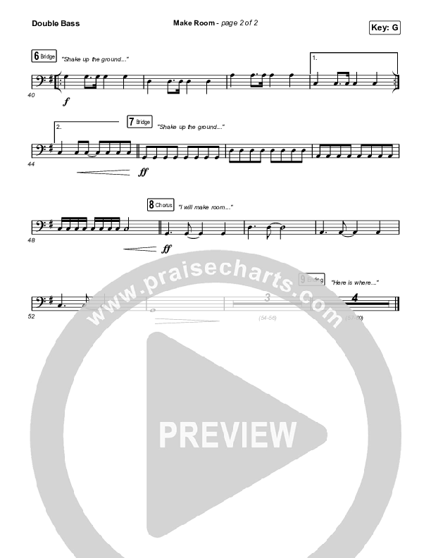 Make Room String Bass (Meredith Andrews / Sarah Reeves / Chris McClarney)