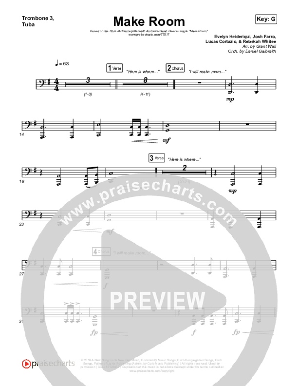 Make Room Trombone 3/Tuba (Meredith Andrews / Sarah Reeves / Chris McClarney)
