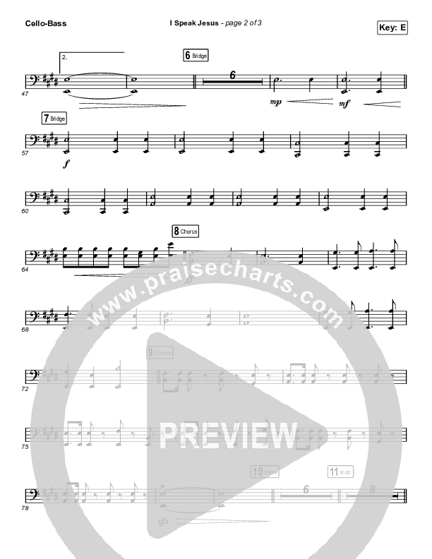 I Speak Jesus (Choral Anthem SATB) Cello/Bass (Charity Gayle / Arr. Luke Gambill)