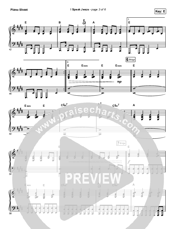 I Speak Jesus (Choral Anthem SATB) Piano Sheet (Charity Gayle / Arr. Luke Gambill)