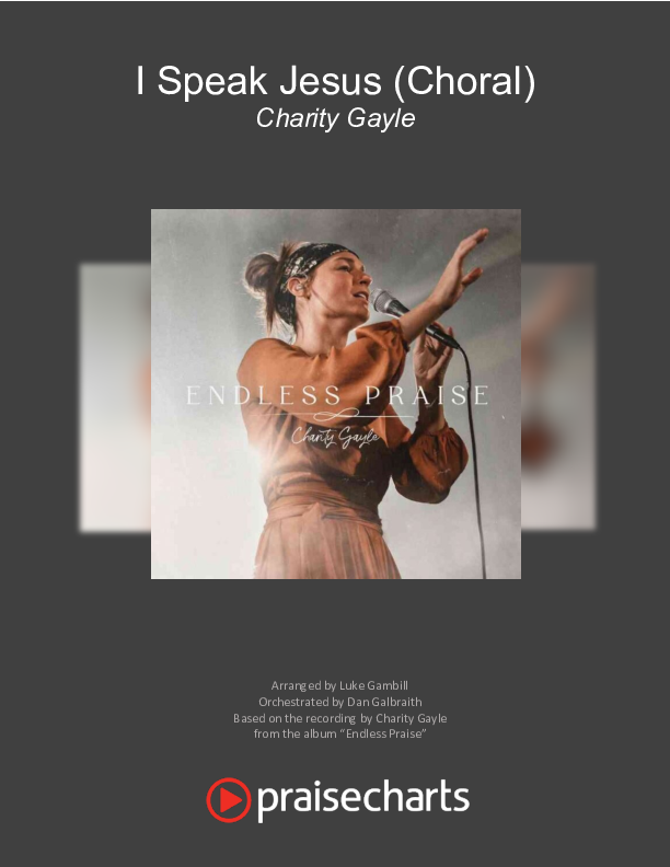 I Speak Jesus (Choral Anthem SATB) Orchestration (Charity Gayle / Arr. Luke Gambill)