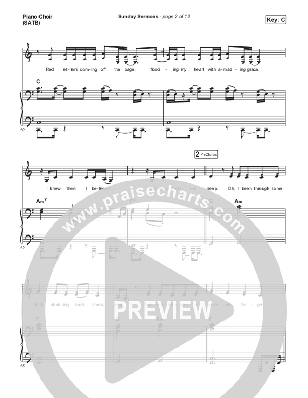 Sunday Sermons Piano/Vocal Pack (Anne Wilson)