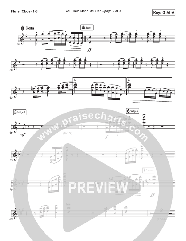 You Have Made Me Glad (Choral Anthem SATB) Flute/Oboe 1/2/3 (Arr. Luke Gambill / Charity Gayle)