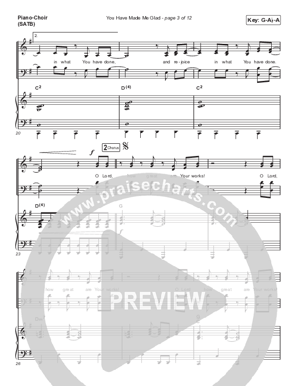 You Have Made Me Glad (Choral Anthem SATB) Piano/Choir (SATB) (Arr. Luke Gambill / Charity Gayle)