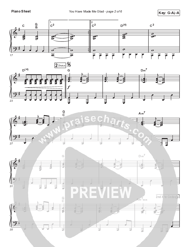 You Have Made Me Glad (Choral Anthem SATB) Piano Sheet (Arr. Luke Gambill / Charity Gayle)