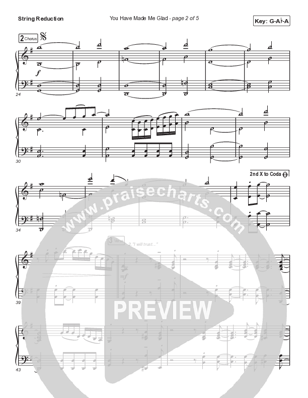 You Have Made Me Glad (Choral Anthem SATB) String Reduction (Arr. Luke Gambill / Charity Gayle)
