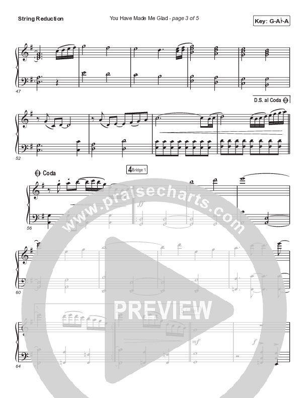 You Have Made Me Glad (Choral Anthem SATB) String Reduction (Arr. Luke Gambill / Charity Gayle)