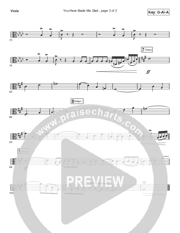 You Have Made Me Glad (Choral Anthem SATB) Viola (Arr. Luke Gambill / Charity Gayle)