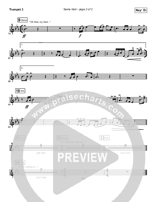 Same God Trumpet 3 (Elevation Worship / Jonsal Barrientes)