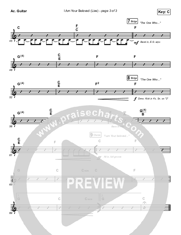 I Am Your Beloved (Live) Acoustic Guitar (Jonathan David Helser / Melissa Helser)