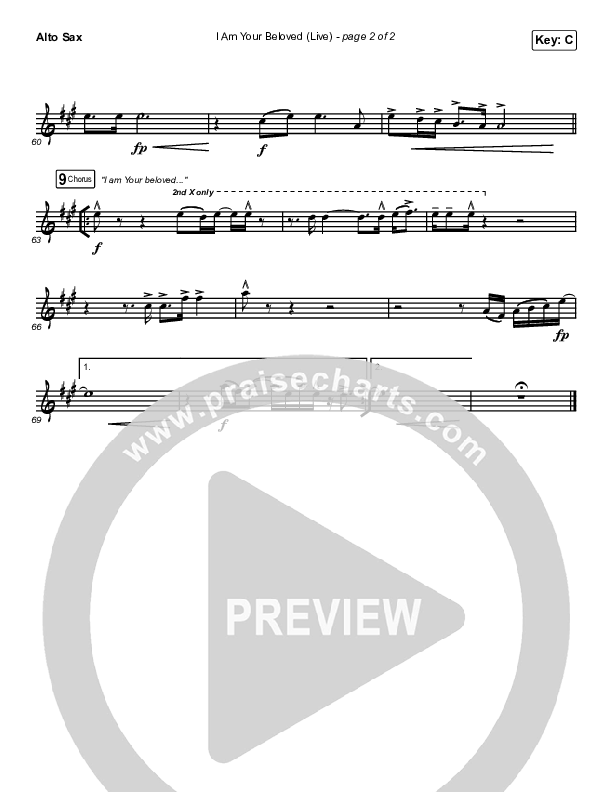 I Am Your Beloved (Live) Sax Pack (Jonathan David Helser / Melissa Helser)