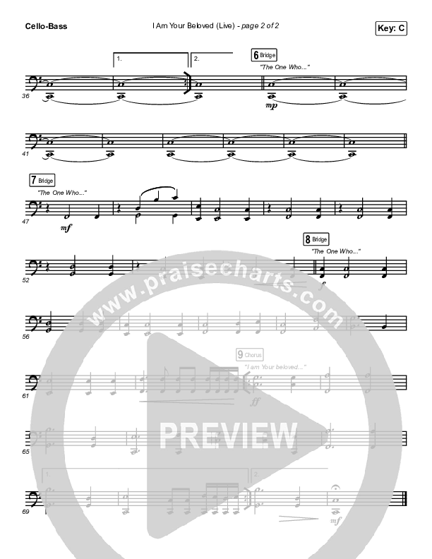 I Am Your Beloved (Live) Cello/Bass (Jonathan David Helser / Melissa Helser)