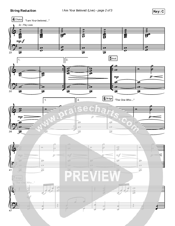 I Am Your Beloved (Live) String Reduction (Jonathan David Helser / Melissa Helser)