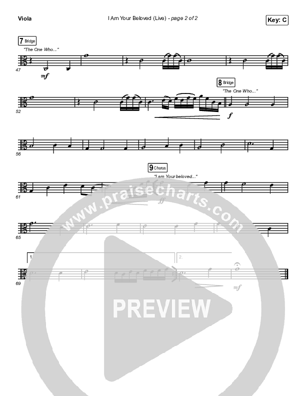 I Am Your Beloved (Live) Viola (Jonathan David Helser / Melissa Helser)