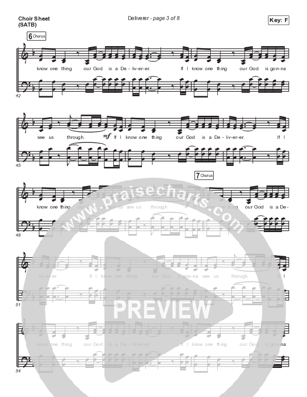 Deliverer (Live) Choir Sheet (SATB) (North Point Worship / Lauren Lee)