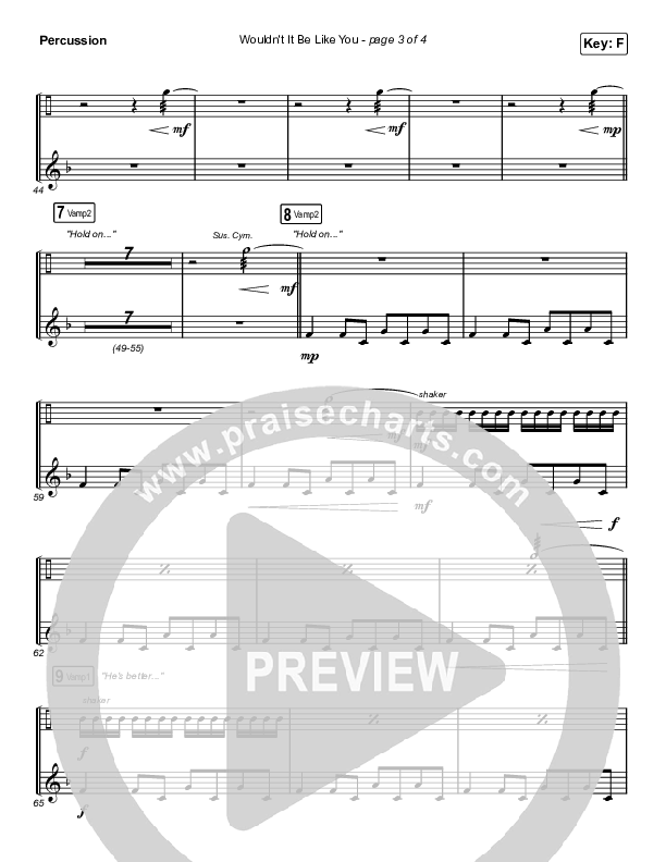 Wouldn't It Be Like You (Live) Percussion (Bryan & Katie Torwalt)