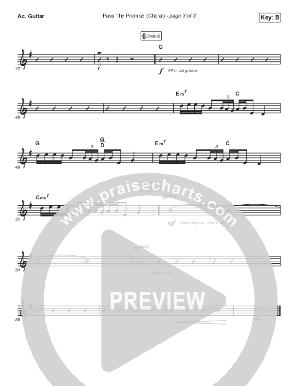 Pass The Promise (Choral Anthem SATB) Acoustic Guitar (Keith & Kristyn Getty / Sandra McCracken / Arr. Luke Gambill)