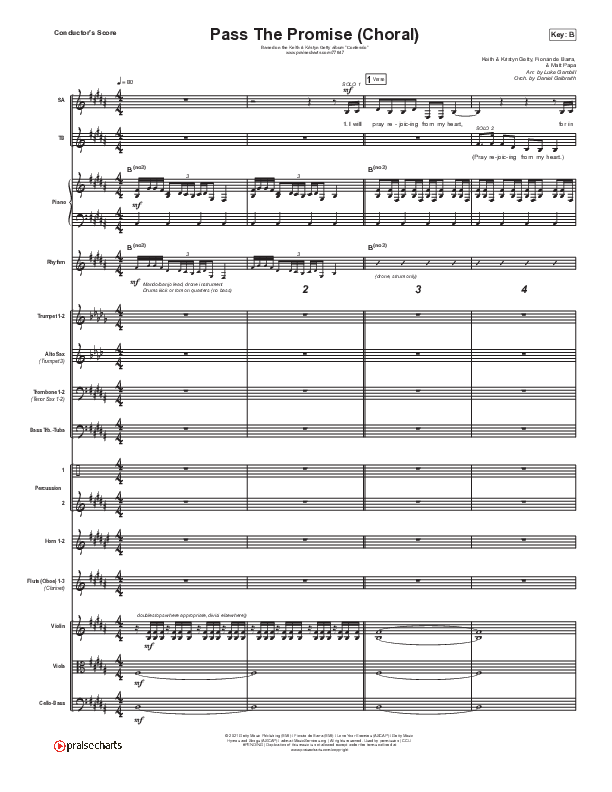 Pass The Promise (Choral Anthem SATB) Orchestration (Keith & Kristyn Getty / Sandra McCracken / Arr. Luke Gambill)