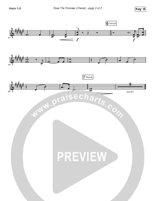 Pass The Promise (Choral Anthem SATB) French Horn 1,2 (Keith & Kristyn Getty / Sandra McCracken / Arr. Luke Gambill)