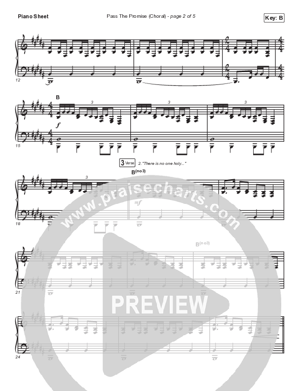 Pass The Promise (Choral Anthem SATB) Piano Sheet (Keith & Kristyn Getty / Sandra McCracken / Arr. Luke Gambill)