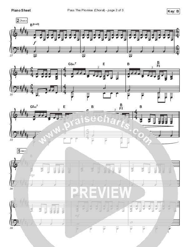 Pass The Promise (Choral Anthem SATB) Piano Sheet (Keith & Kristyn Getty / Sandra McCracken / Arr. Luke Gambill)